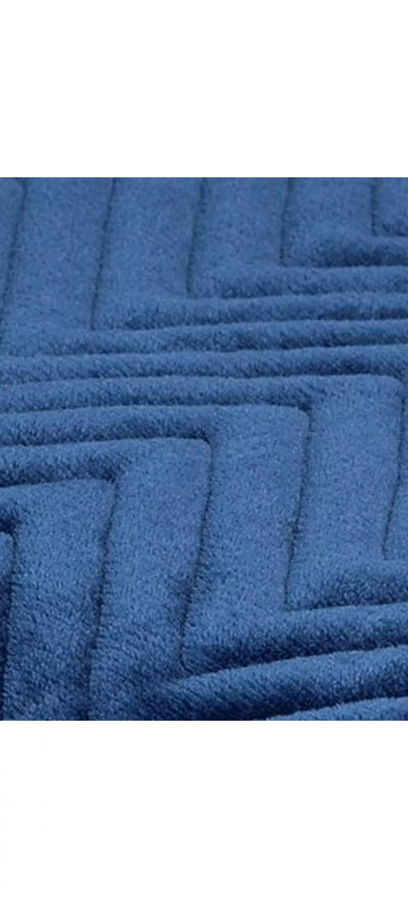 Dreamland Heated Velvet Herringbone Quilted Throw - Navy