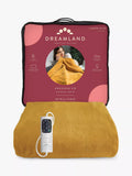 Dreamland heated throw blanket Mustard 160x120 cm, imported from the UK
