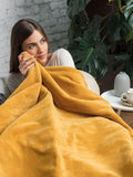Dreamland heated throw blanket Mustard 160x120 cm, imported from the UK