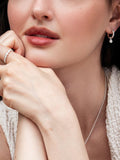 Dower & Hall wild rose earrings silver - British product