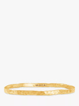 John Lewis Dower & Hall 18ct Gold Plated Sterling Silver Hammered Bangle Gold- Buy online at McGrocer
