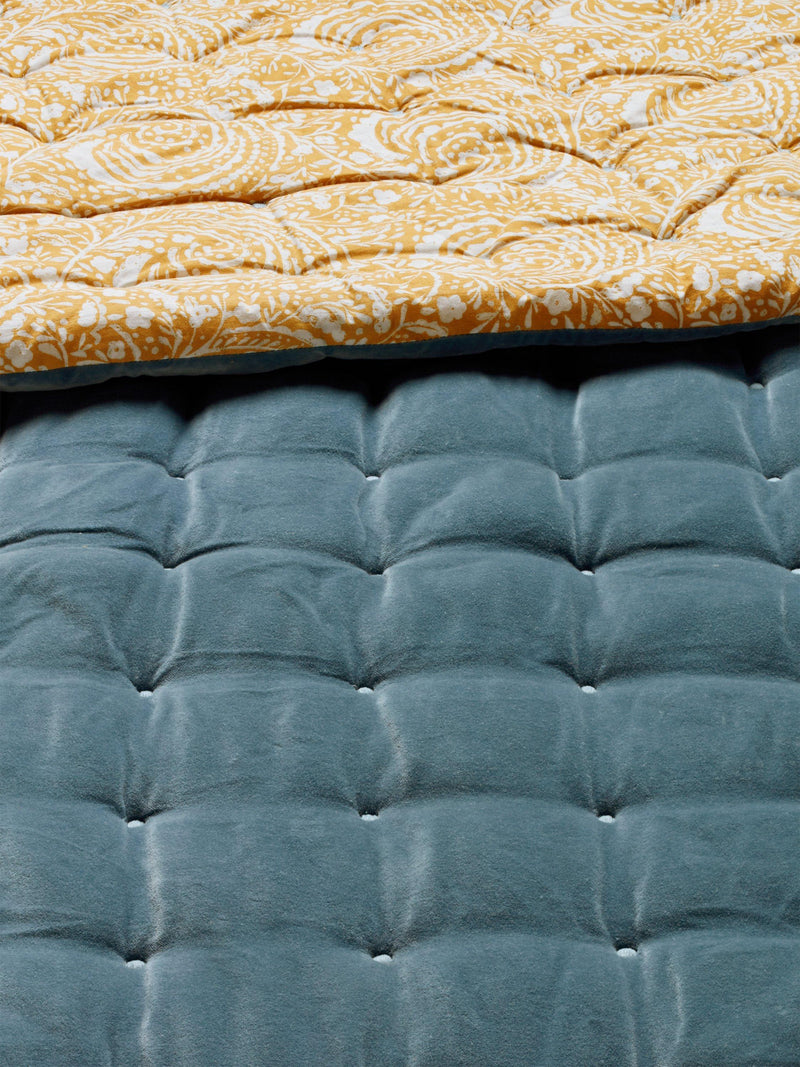 John Lewis Baxter Swirl reversible quilted bedspread in Multi, UK version