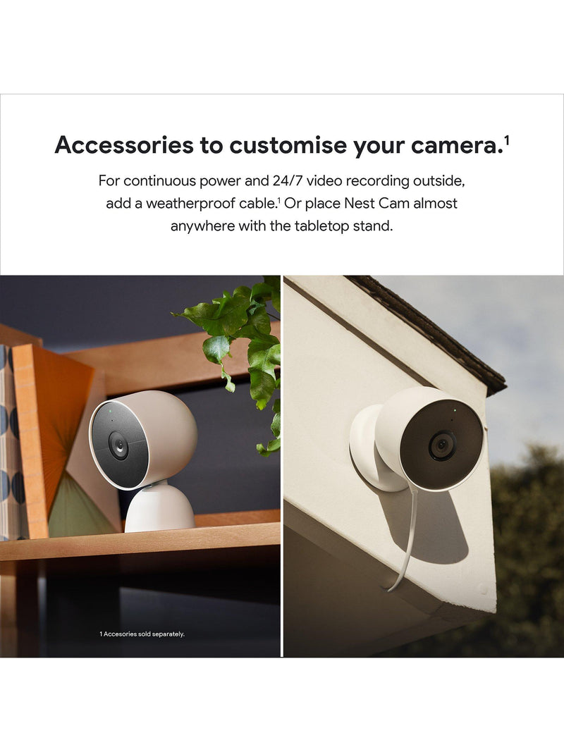 Google Nest Cam security camera 2-pack battery-powered - British product