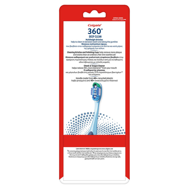 Colgate 360 deep clean toothbrush 4 pack (British brand)