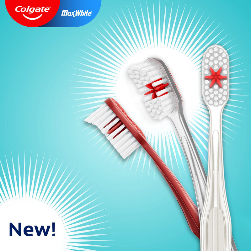 Colgate Max White Medium Toothbrush, imported from the UK