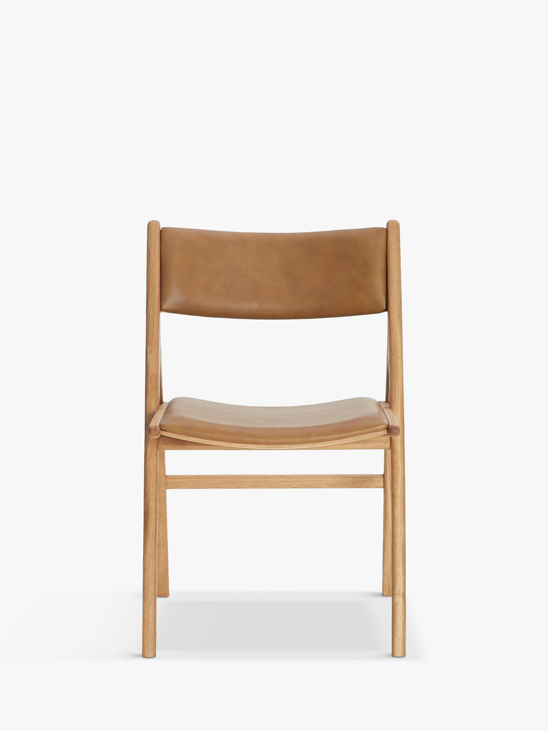 John Lewis X-Ray leather dining chair oak finish, UK version