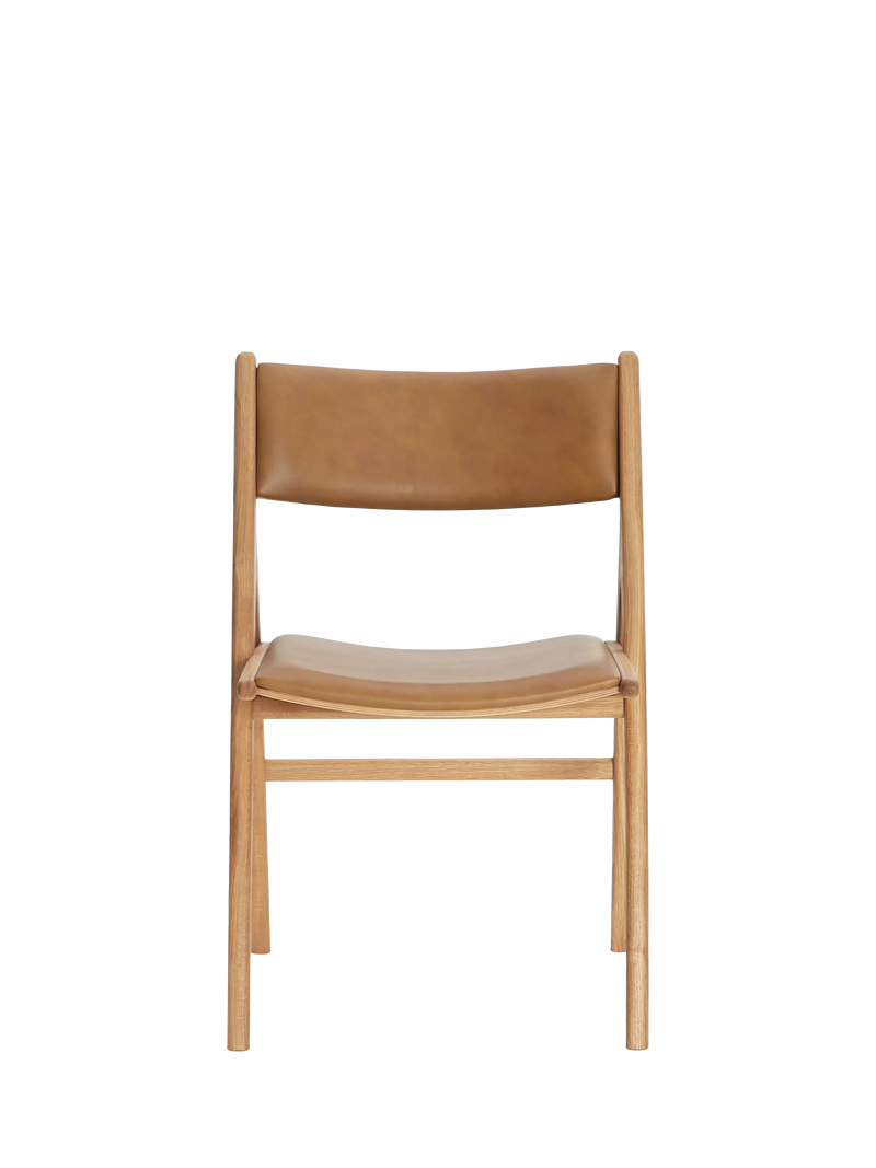 John Lewis X-Ray leather dining chair oak finish, UK version