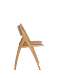 John Lewis X-Ray leather dining chair oak finish, UK version