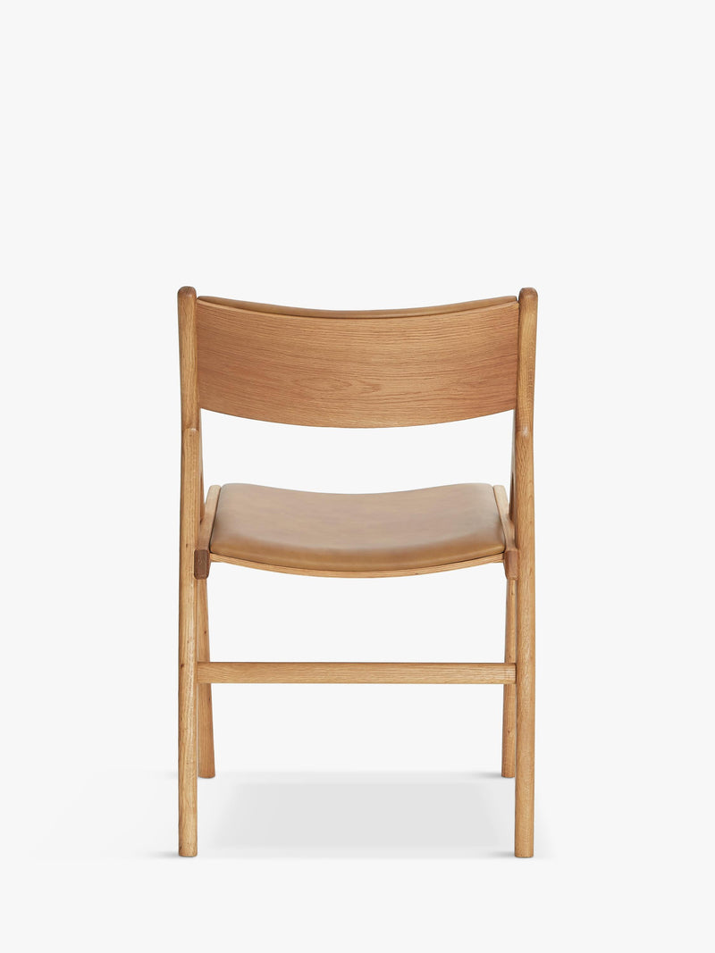 John Lewis X-Ray leather dining chair oak finish, UK version