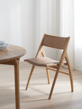 John Lewis X-Ray leather dining chair oak finish, UK version
