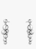 Georg Jensen Silber-Hängeohrringe mit abstraktem Traubendesign, UK-Version