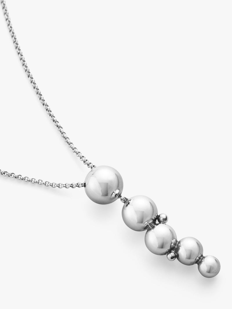 Georg Jensen abstract grape cluster sterling silver pendant with oxidised finish - British product