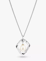 John Lewis Claudia Bradby Hammered Rhombus Freshwater Pearl Pendant Necklace- Buy online at McGrocer