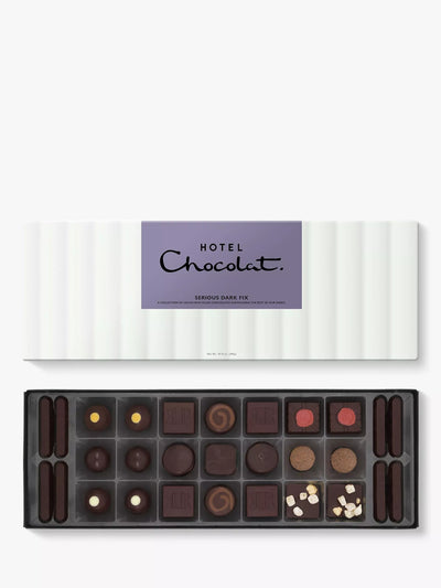 John Lewis Box of 29 Dark Chocolates with Pralines, Caramels, and Truffles 305g- Buy online at McGrocer
