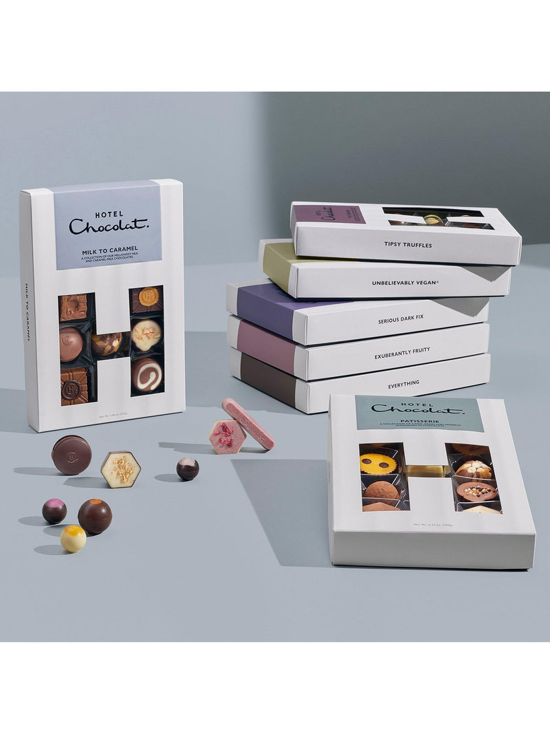 Hotel Chocolat patisserie-inspired chocolate box with 14 assorted flavours, 180g, UK version