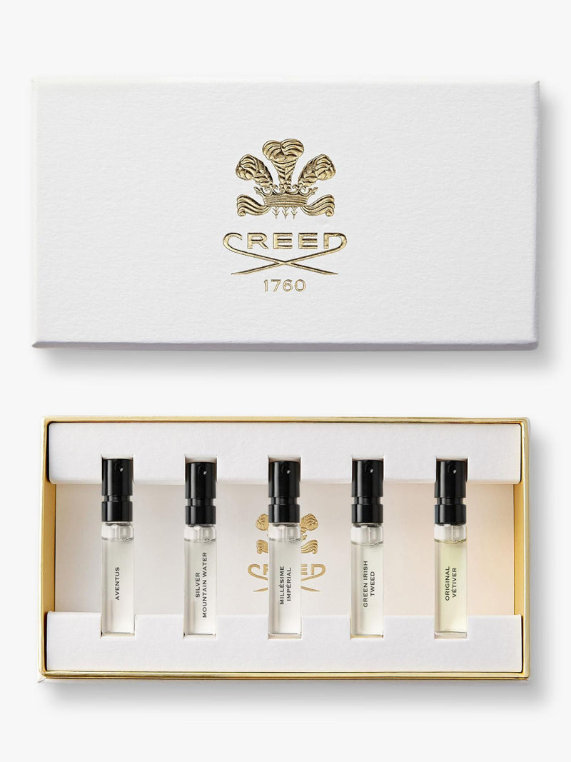 CREED men's fragrance sample gift set with 5 x 1.7ml vials - British product