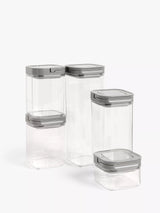 John Lewis John Lewis Flip Lock Airtight Square Food Storage Containers Set of 5- Buy online at McGrocer