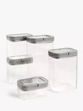 John Lewis flip lock airtight storage container set 5 pieces - British product