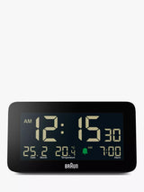 John Lewis Braun BC10 LCD Digital Alarm Clock, Black- Buy online at McGrocer