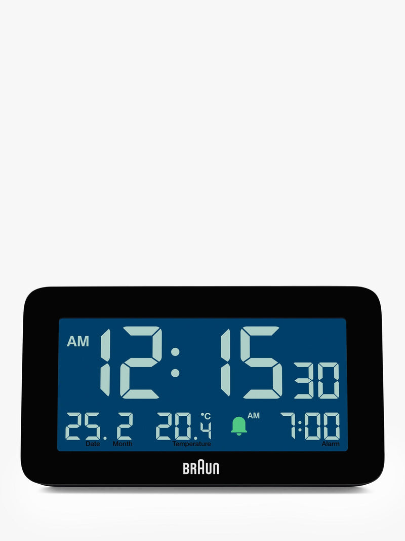 Braun BC10 LCD Digital Alarm Clock, Black