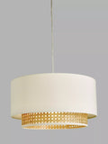 John Lewis double layered rattan ceiling shade 40cm diameter, imported from the UK