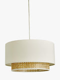 John Lewis double layered rattan ceiling shade 40cm diameter, imported from the UK