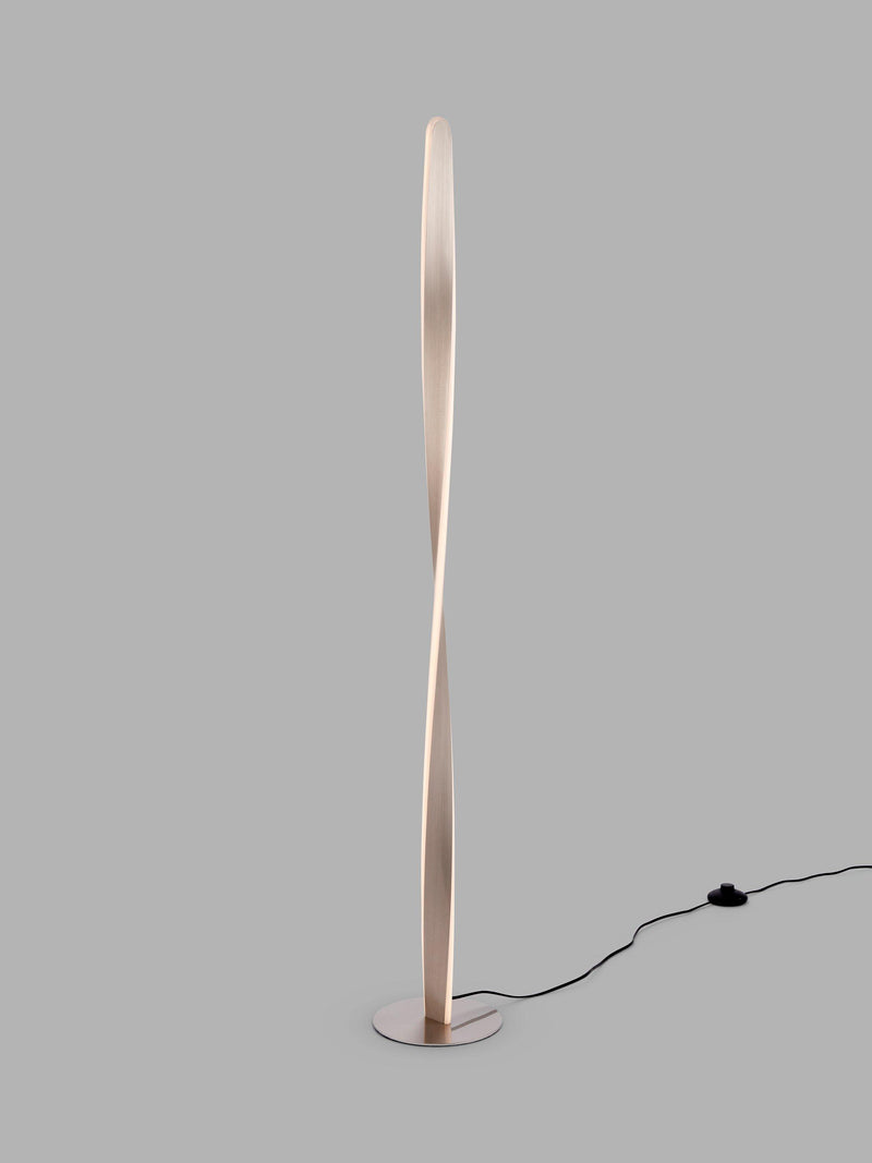 John Lewis Twist LED floor lamp brushed aluminium (British brand)