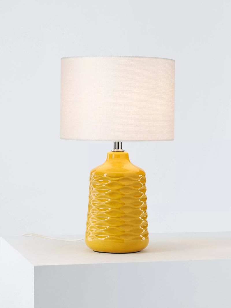 John Lewis Annie Ceramic Table Lamp, Saffron