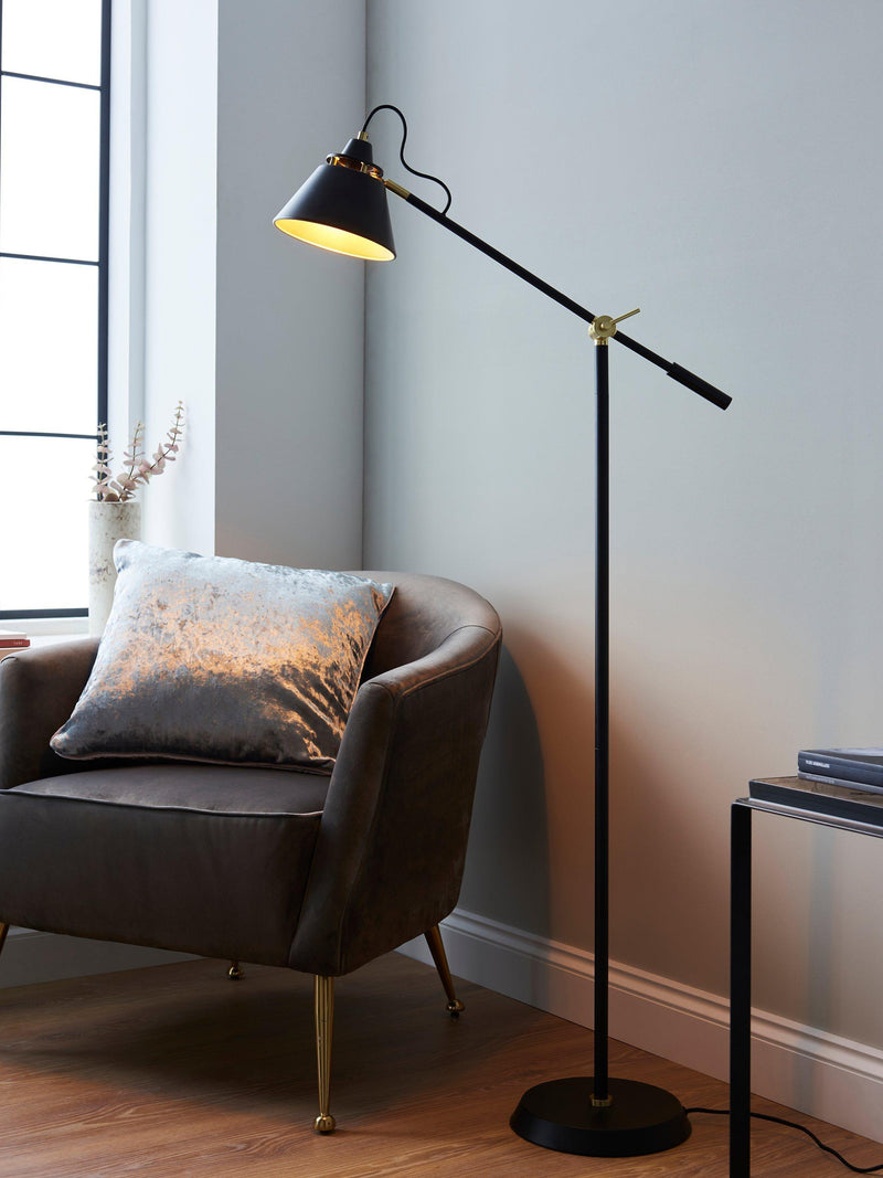 John Lewis Bureau Floor Lamp Matt Black - British product