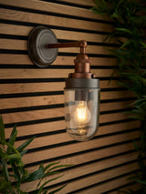 John Lewis John Lewis Baldwin Slim Outdoor Wall Light, Pewter/Copper- Buy online at McGrocer