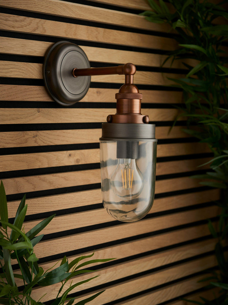 John Lewis Baldwin outdoor wall light pewter copper - British product