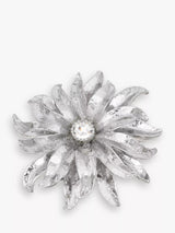 John Lewis Eclectica Pre-Loved Swarovski Crystal Flower Burst Brooch Silver- Buy online at McGrocer