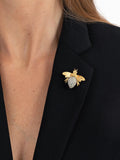 Eclectica Swarovski crystal bumble bee brooch, imported from the UK