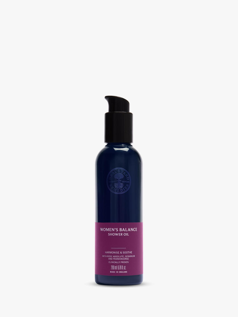 Neal's Yard Remedies Women's Balance Shower Oil 200ml, imported from the UK