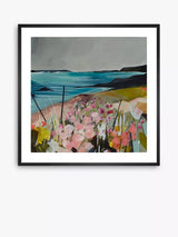 John Lewis Louise Body Looking at the Bright Side Floral Framed Print Blue/Multi Framed Art Print 50 x 50cm- Buy online at McGrocer