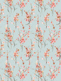 Voyage Seville furnishing fabric floral cotton linen - British product