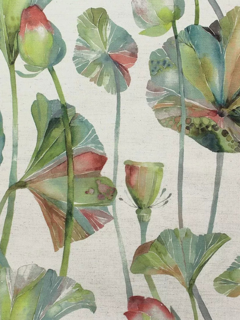 Voyage Cheriton furnishing fabric lotus leaf design - British brand