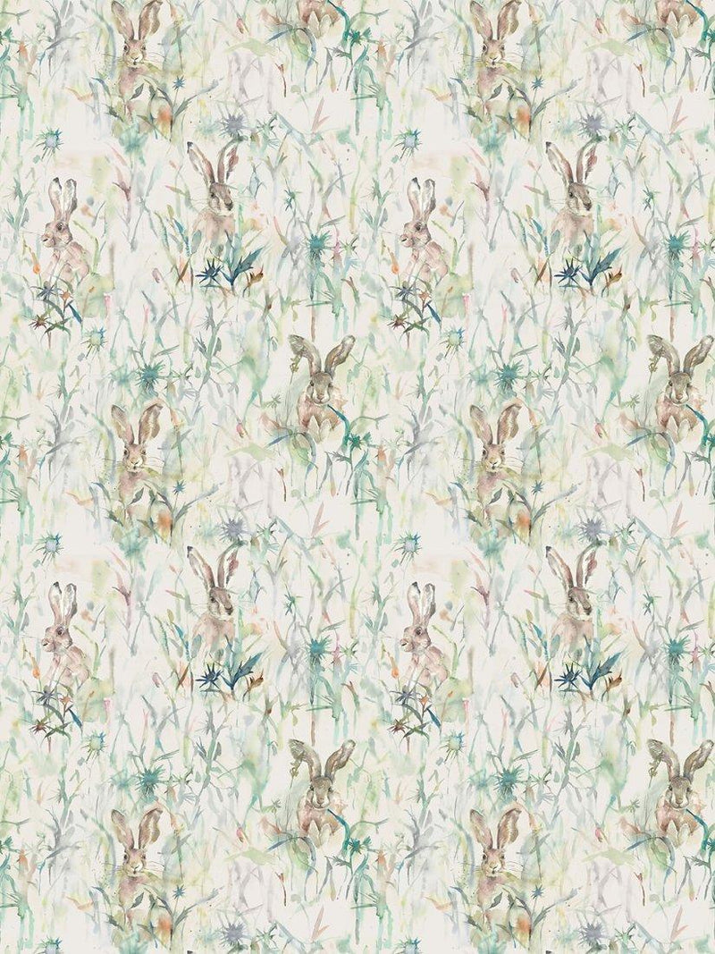 Voyage Jack Rabbit furnishing fabric rabbit pattern - British product