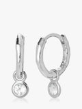Monica Vinader huggie drop earrings sterling silver white topaz (British brand)