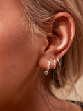 Monica Vinader huggie drop earrings sterling silver white topaz (British brand)