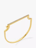 Monica Vinader skinny diamond bangle in gold (British brand)