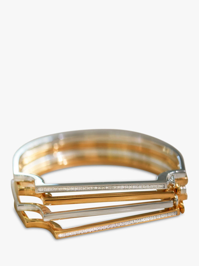 Monica Vinader skinny diamond bangle in gold (British brand)