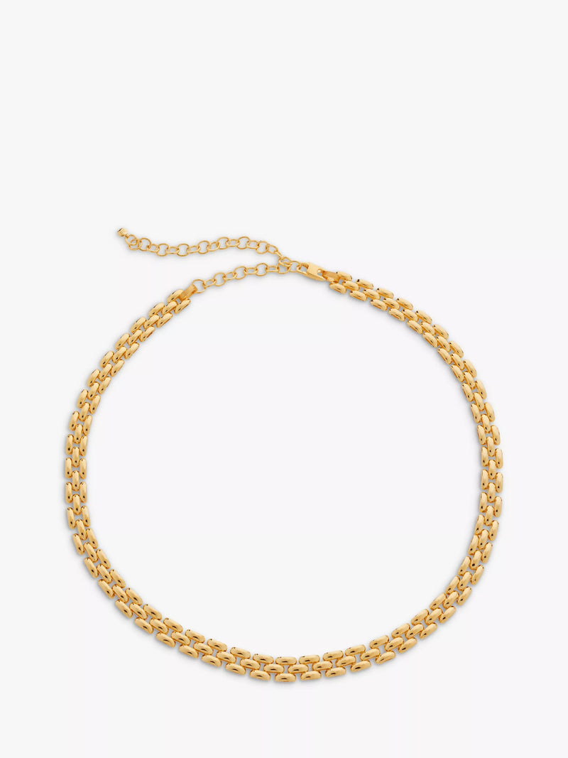 Monica Vinader Heirloom collar necklace gold plated, imported from the UK