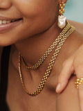 Monica Vinader Heirloom collar necklace gold plated, imported from the UK