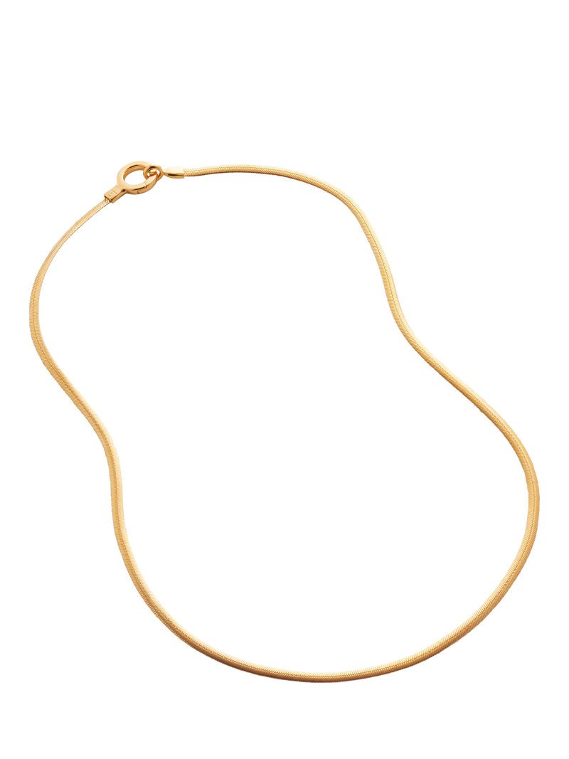 Monica Vinader gold snake chain necklace, imported from the UK