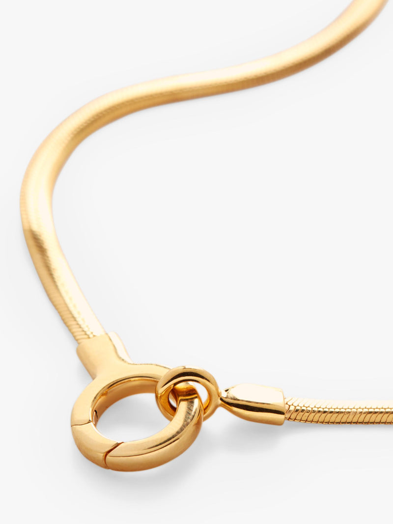 Monica Vinader gold snake chain necklace, imported from the UK