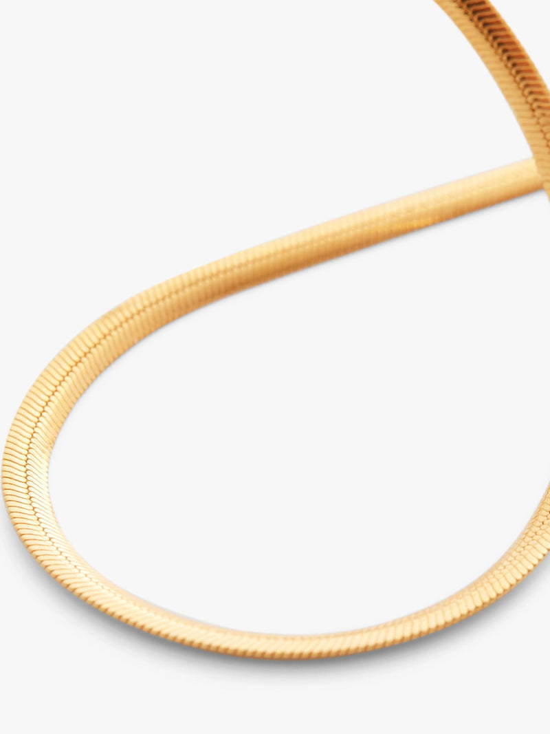 Monica Vinader gold snake chain necklace, imported from the UK
