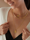 Monica Vinader gold snake chain necklace, imported from the UK