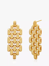 John Lewis Monica Vinader Chain Cocktail Drop Earrings, Gold- Buy online at McGrocer