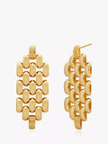 Monica Vinader chain drop earrings in gold, UK version
